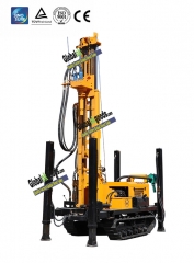 HQZ220L Steel Crawler Mounted Rotary Portable Water Well Drilling Rig Machine